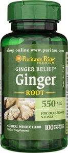Puritans Pride Puritan's Pride Ginger Root (Imbir) 550 mg - 100 kapsułek 1