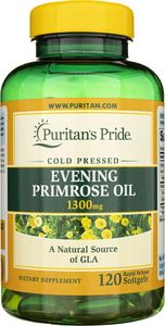 Puritans Pride Puritan's Pride Evening Primrose Oil (Olej z wiesiołka) 1300 mg - 120 kapsułek 1