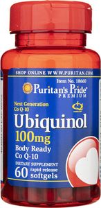 Puritans Pride Puritan's Pride Ubichinol 100 mg - 60 kapsułek 1