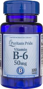 Puritans Pride Puritan's Pride Witamina B6 50 mg - 100 tabletek 1