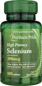 Puritans Pride Puritan's Pride Selen 200 mcg - 100 tabletek 1