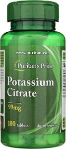 Puritans Pride Puritan's Pride Cytrynian Potasu 99 mg - 100 tabletek 1