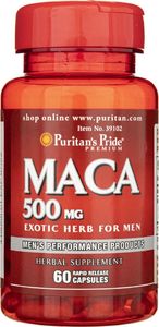 Puritans Pride Puritan's Pride Maca 500 mg - 60 kapsułek 1