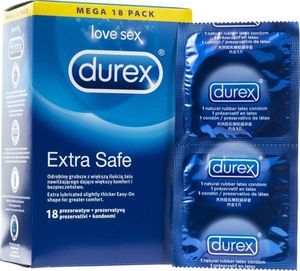 Durex  Durex prezerwatywy Extra Safe - 18 sztuk 1