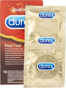Durex  Durex prezerwatywy Real Feel - 10 sztuk 1