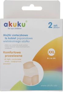 Majtki poporodowe Akuku Akuku Majtki siateczkowe dla kobiet poporodowe XXL - 2 sztuki 1