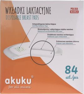 Akuku Wkładki laktacyjne 60 sztuk + 24 sztuki gratis 1