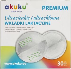 Akuku Akuku Wkładki laktacyjne ultracienkie i ultrachłonne - 30 sztuk 1