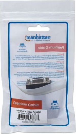 Adapter AV Manhattan DVI-I - D-Sub (VGA) czarny (328883) 2