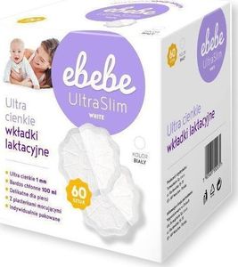 Ebebe Ebebe Wkładki laktacyjne Ultra slim Białe - 60 sztuk 1
