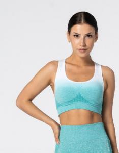 Carpatree Biustonosz Phase Seamless Bra Turquoise & White Ombre r. S 4
