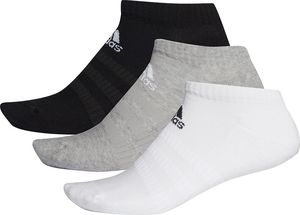 Adidas Skarpety adidas Cushioned Low 3PP białe, czarne, szare DZ9383 : Rozmiar - 46-48 1