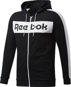 Reebok Bluza męska Reebok Te Linear Logo Fz Hoody czarna FU3131 : Rozmiar - M 1