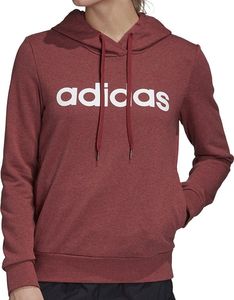 Adidas Bluza damska adidas Essentials Linear OH HD bordowa GD2960 : Rozmiar - M 3