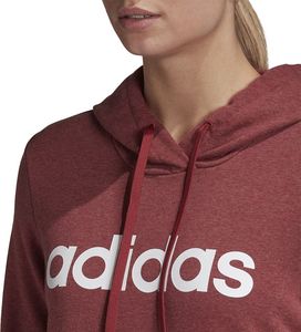 Adidas Bluza damska adidas Essentials Linear OH HD bordowa GD2960 : Rozmiar - M 4
