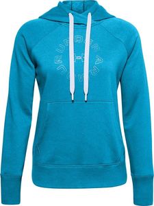 Under Armour Bluza damska Under Armour Rival Fleece Metallic Hoodie niebieska 1356323 417 : Rozmiar - M 1