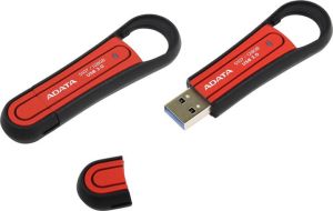 Pendrive ADATA S107 128GB USB 3.0 Czerwony, 100/50MBs, Wodoodporny i wstrząsoodporny (AS107-128G-RRD) 1