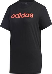 Adidas Koszulka damska adidas Essentials Linear Loose Tee czarna GL6333 : Rozmiar - XS 1
