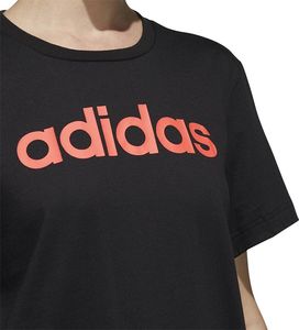 Adidas Koszulka damska adidas Essentials Linear Loose Tee czarna GL6333 : Rozmiar - 2XS 4