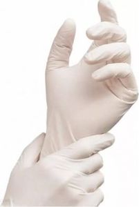 Roz. 7 (M) - Rękawiczki lateksowe, pudrowane, sterylne - MAXITEX ( 1 para) 1