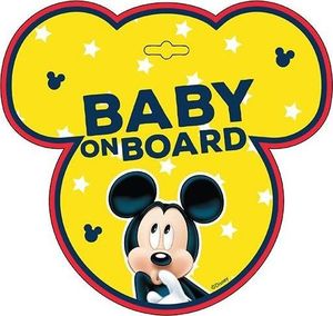Tabliczka  Baby On Board' Mickey uniwersalny 1