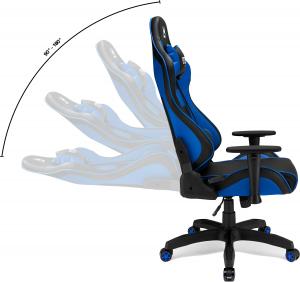 Fotel IMBA Seat Emperor czarno-niebieski 6