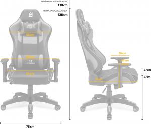 Fotel IMBA Seat Emperor czarno-niebieski 7