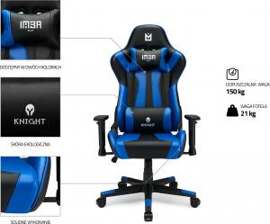 Fotel IMBA Seat KNIGHT czarno-niebieski (867730) 7