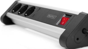 Listwa zasilająca Digitus 3 gniazda 1.5 m czarna (DA-70619) 4
