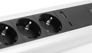 Listwa zasilająca Digitus 3 gniazda 1.5 m czarna (DA-70619) 6