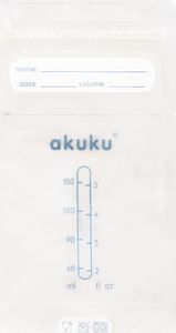 Akuku Sterylne woreczki do przechowywania pokarmu 150ml 2
