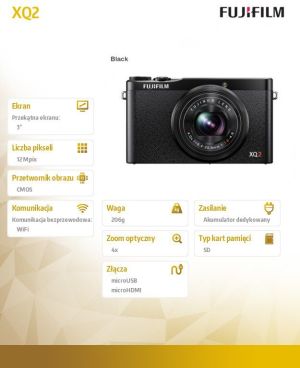 Aparat cyfrowy Fujifilm XQ2 czarny 2