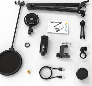 Mikrofon Fifine Zestaw mikrofonowy pop, filtr, statyw T669 USB 2