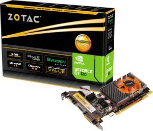 Karta graficzna Zotac GeForce GT 610 SYNERGY Edition, 2GB DDR3 (64 Bit), HDMI, DVI, VGA, BULK (ZT-60601-10B) 1