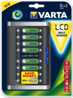 Ładowarka Varta AAA, AA, LCD (bez akumulatorów) (BAVA ŁAD 57671) 2
