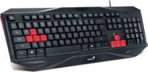 Klawiatura Genius KB-G200 wodoodporna czarno-czerwony (31310466100) 1