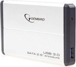 Kieszeń Gembird 2.5" SATA - USB 3.0 Srebrna (EE2-U3S-2-S) 2