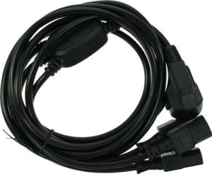 Kabel zasilający InLine rozgałęźnik 1x - 3x C13, 1,8m (16653B) 2