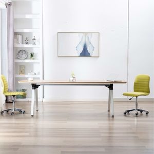 vidaXL Krzesła stołowe, 2 szt., zielone, tapicerowane tkaniną 1
