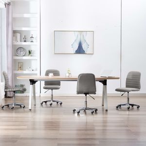 vidaXL Krzesła stołowe, 4 szt., jasnoszare, tapicerowane tkaniną 1