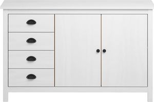 vidaXL Komoda Hill Range, biała, 130x40x80 cm, lite drewno sosnowe (288932) - 288932 2