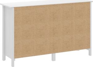 vidaXL Komoda Hill Range, biała, 130x40x80 cm, lite drewno sosnowe (288932) - 288932 5