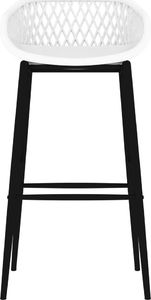 vidaXL Krzesła barowe, 4 szt., białe 3