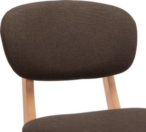 vidaXL Krzesła barowe, 2 szt., brązowe, tapicerowane tkaniną 2