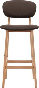 vidaXL Krzesła barowe, 2 szt., brązowe, tapicerowane tkaniną 5