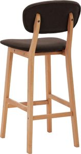 vidaXL Krzesła barowe, 2 szt., brązowe, tapicerowane tkaniną 7