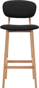 vidaXL Krzesła barowe, 2 szt., czarne, tapicerowane tkaniną 4