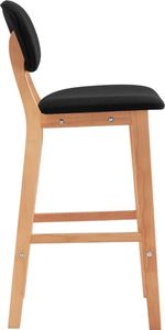 vidaXL Krzesła barowe, 2 szt., czarne, tapicerowane tkaniną 5