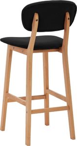 vidaXL Krzesła barowe, 2 szt., czarne, tapicerowane tkaniną 6