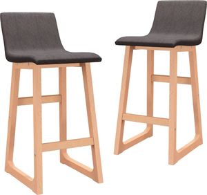 vidaXL Krzesła barowe, 2 szt., taupe, tapicerowane tkaniną 1